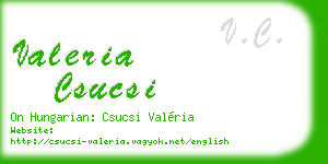 valeria csucsi business card